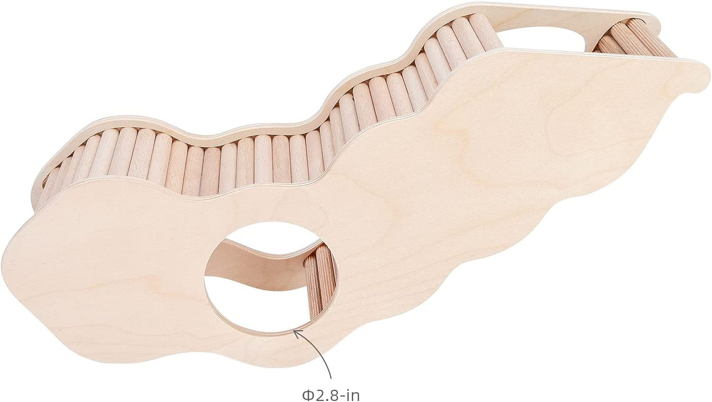 Niteangel Hamster House with Climbing Ladder for Small Pets, Featuring Secret Peep Tunnel Design