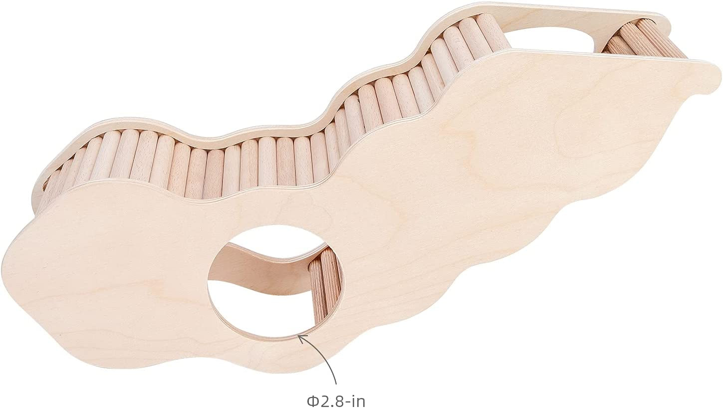 Niteangel Hamster House with Climbing Ladder for Small Pets, Featuring Secret Peep Tunnel Design