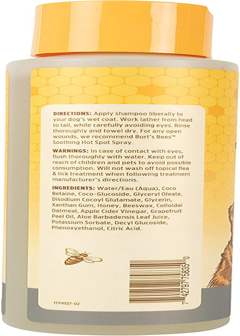 Burt'S Bees for Pets Naturally Derived Skin Soothing Shampoo with Honey - Dog Shampoo for All Dogs and Puppies - Safe for Dogs with Dry and Sensitive Skin - Made in USA, 16 Ounces