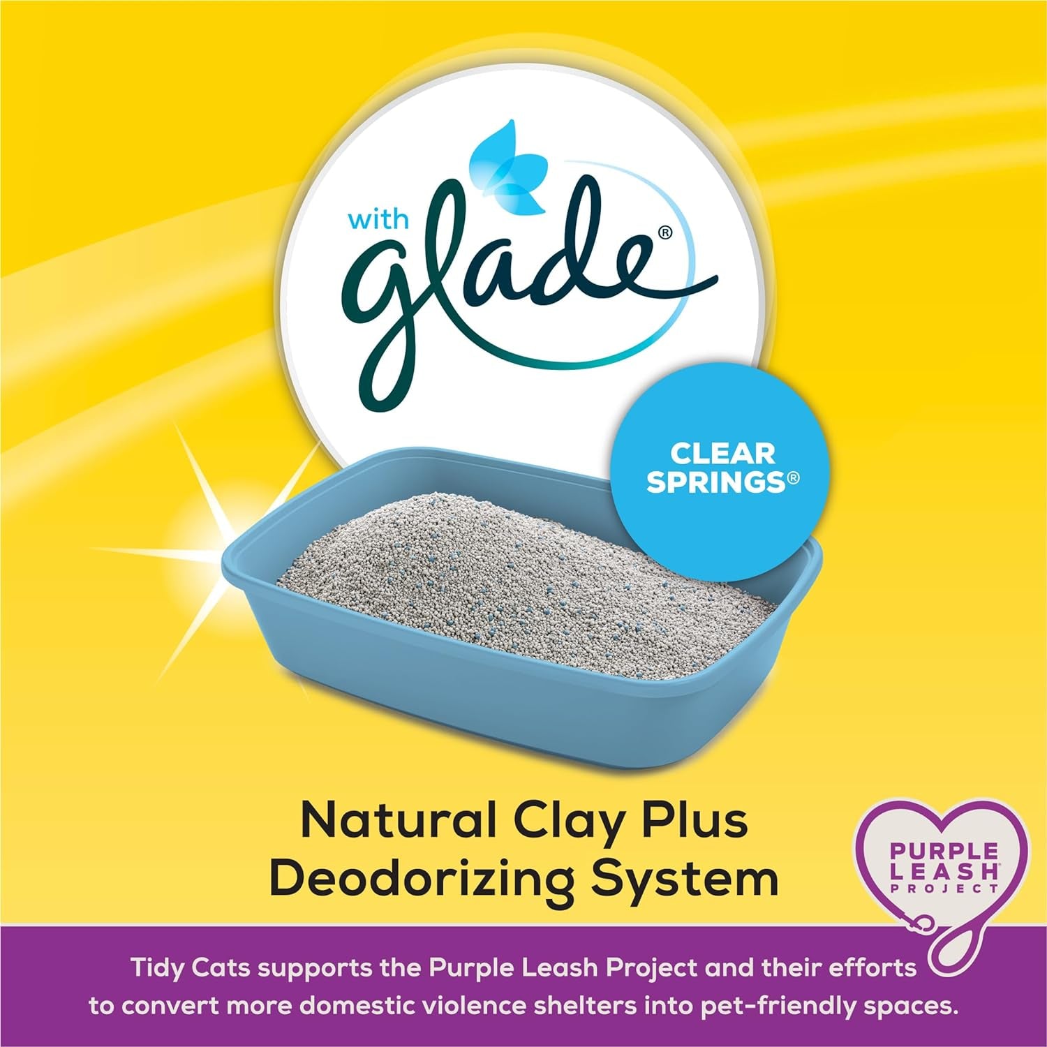 Tidy Cats Purina Clumping Cat Litter, Tidy Max Glade Tough Odor Clear Springs Multi Cat Litter - 38 Lb. Box