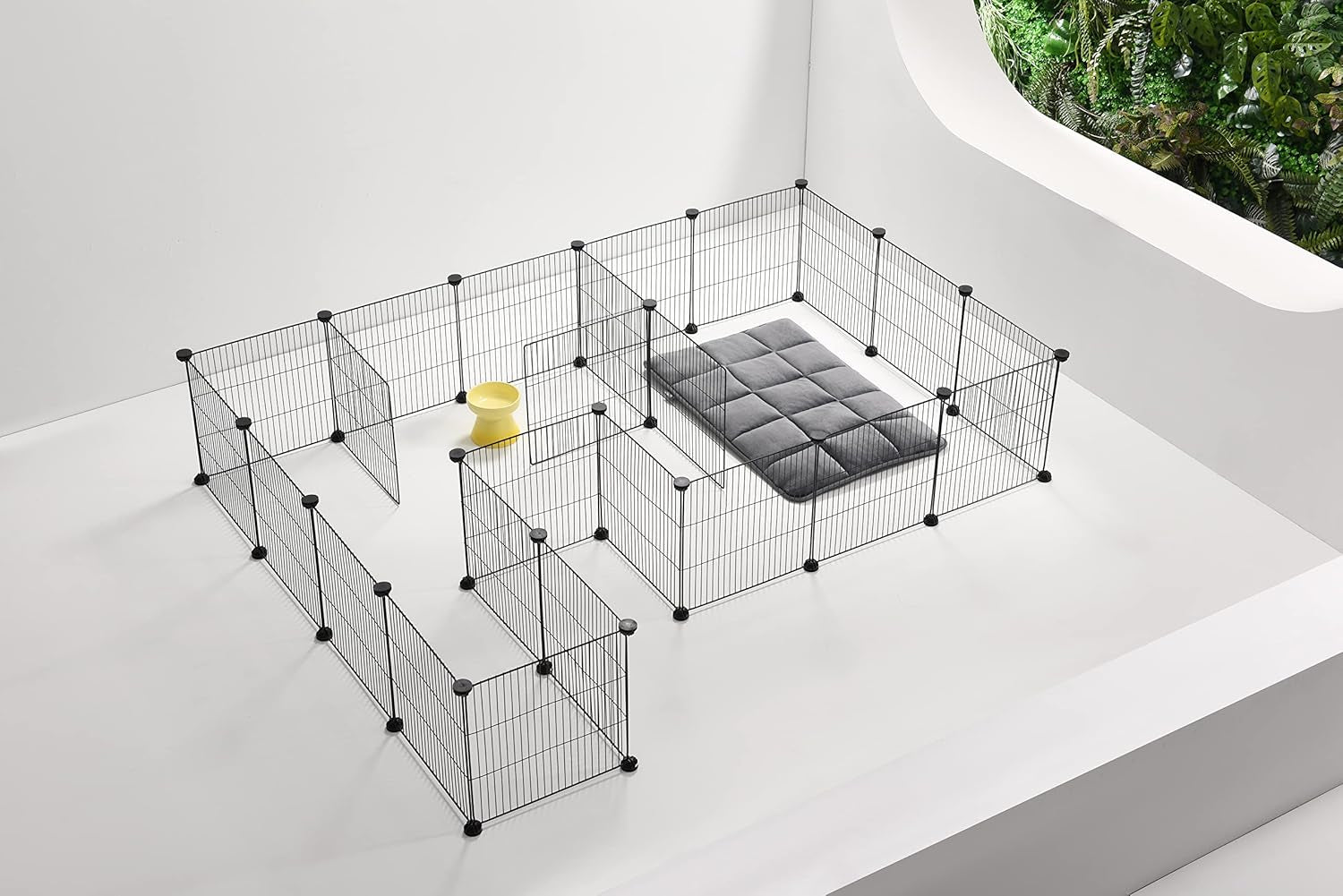 Allisandro Guinea Pig Cages Small Animal Playpen, Small Animal Cage for Indoor Outdoor Use, Portable Metal Wire Yard Fence for Guinea Pigs, Bunny, Turtle, Hamster, 12 Panels(13.8X13.8)