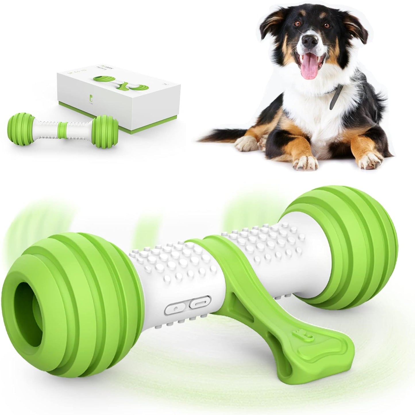 PETGEEK Automatic Dog Bone Toy, Smart Interactive Pet Toys for Boredoms, Electronic Dog Self Entertainment Toy, Safe & Durable Material