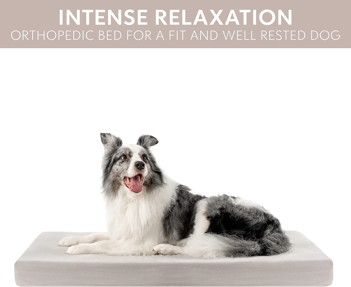 Orthopedic High-Density Memory Foam Dog Bed - Temperature Regulating Cooling Insert for Dogs of All Sizes (Puppy to 100 lbs) - Available in Five Sizes (Large)
