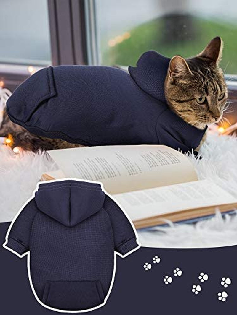 Syhood 4-Piece Small Dog Clothes Set: Winter Hoodies with Hat, Coat, Sweater & Shirt (XXS) for Chihuahuas and Small Dogs