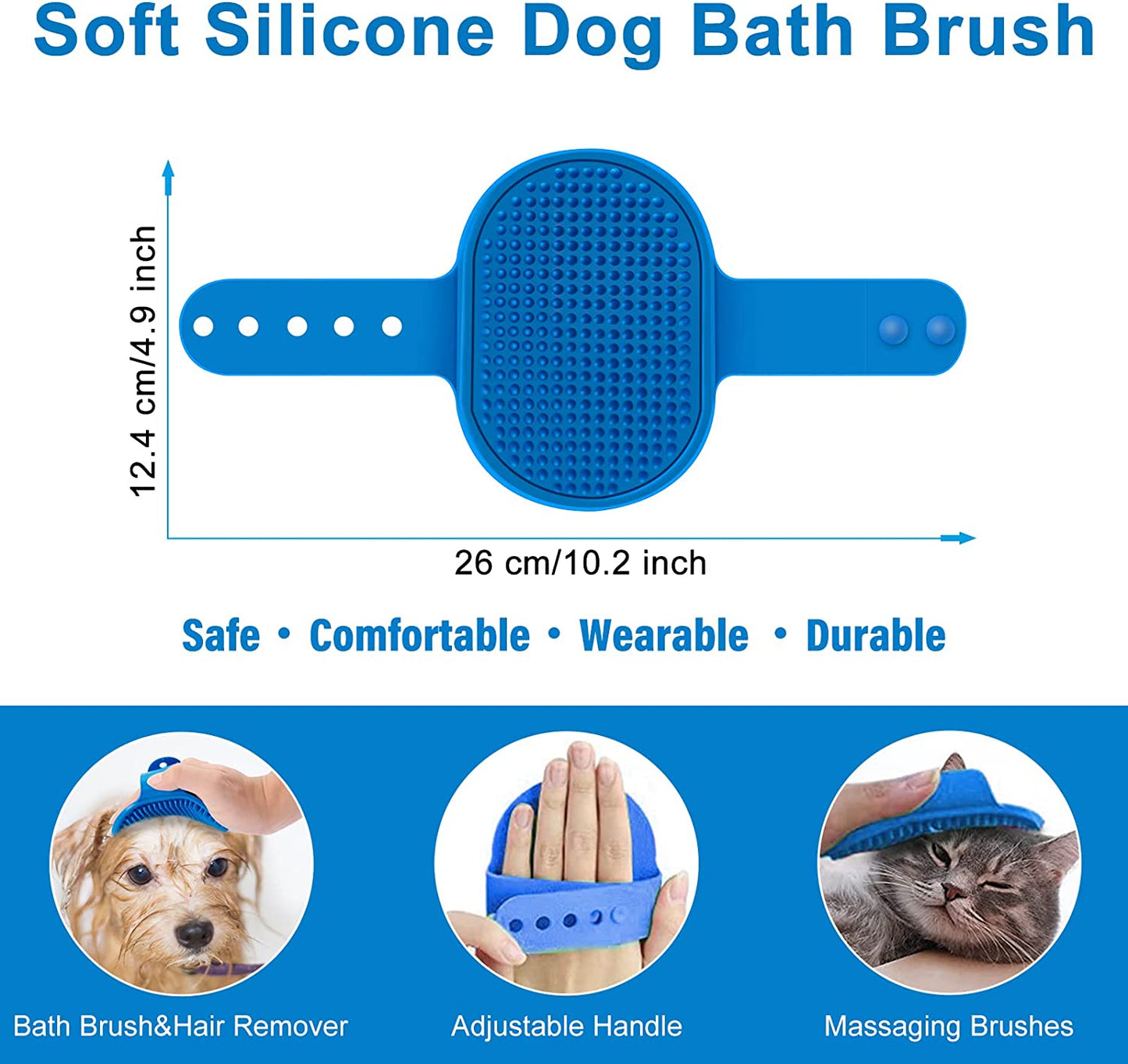 CGBE Dog Brush and Cat Brush, 2 in 1 Pet Undercoat Rake Grooming Tool for Deshedding, Mats & Tangles Removing, Shedding Brush and Dematting Comb for Large Small Dogs & Cats' Long & Short Hair Remover
