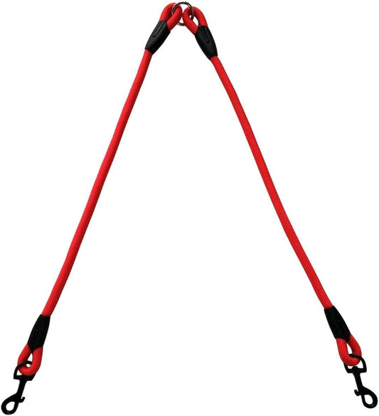 Maypaw Double Dog Leash, Rope 2 Dog Dual Leash 360° Swivel No Tangle Coupler 2 Dogs Leash