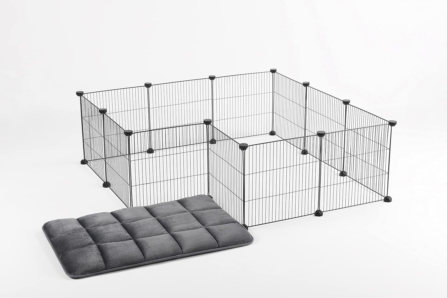 Allisandro Guinea Pig Cages Small Animal Playpen, Small Animal Cage for Indoor Outdoor Use, Portable Metal Wire Yard Fence for Guinea Pigs, Bunny, Turtle, Hamster, 12 Panels(13.8X13.8)