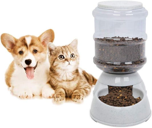 YNC Automatic Pet Feeder - 1 Gallon Gravity Food Dispenser for Cats, Small Dogs, and Other Small Pets