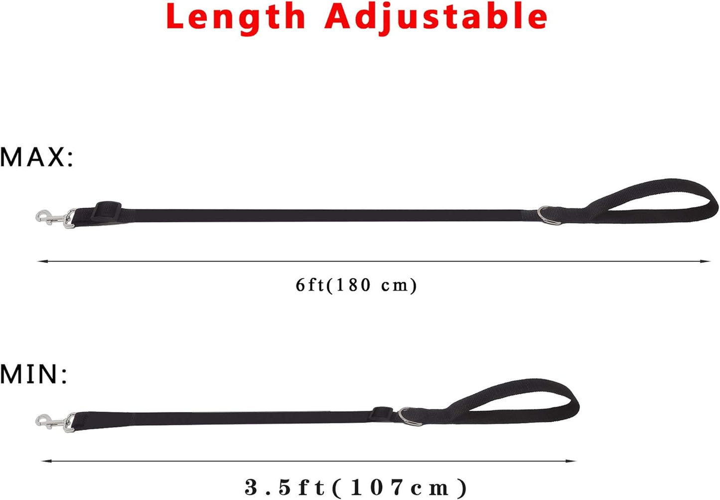 TAIAN Adjustable Nylon Dog Leash, 6 Foot Long Dog Leashes for Medium Large Dogs
