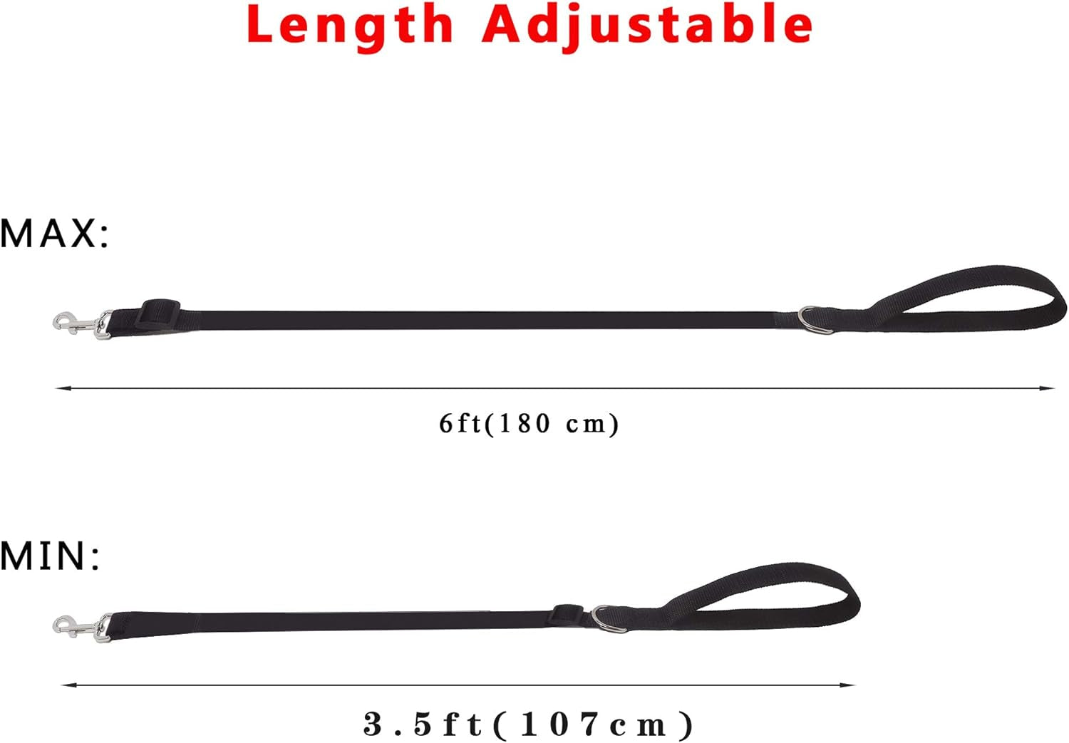 TAIAN Adjustable Nylon Dog Leash, 6 Foot Long Dog Leashes for Medium Large Dogs