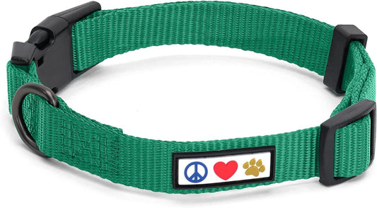 Pawtitas Dog Collar for Large Dogs Adjustable Dog Collar Heavy Duty Waterproof Collars for Dogs with Quick-Release Buckle - Lush Green Dog Collar for Large Breeds