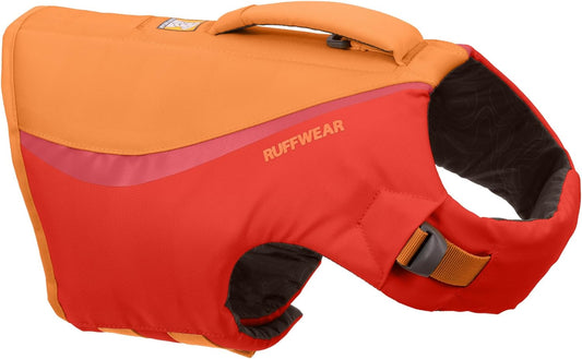 Ruffwear, Float Coat Dog Life Jacket, Premium Buoyancy Swim Vest with Lift Handle, Secure Fit & Reflective Trim, Adjustable Flotation for Swimming, Boating, & Outdoor Adventures, Red Sumac, Small