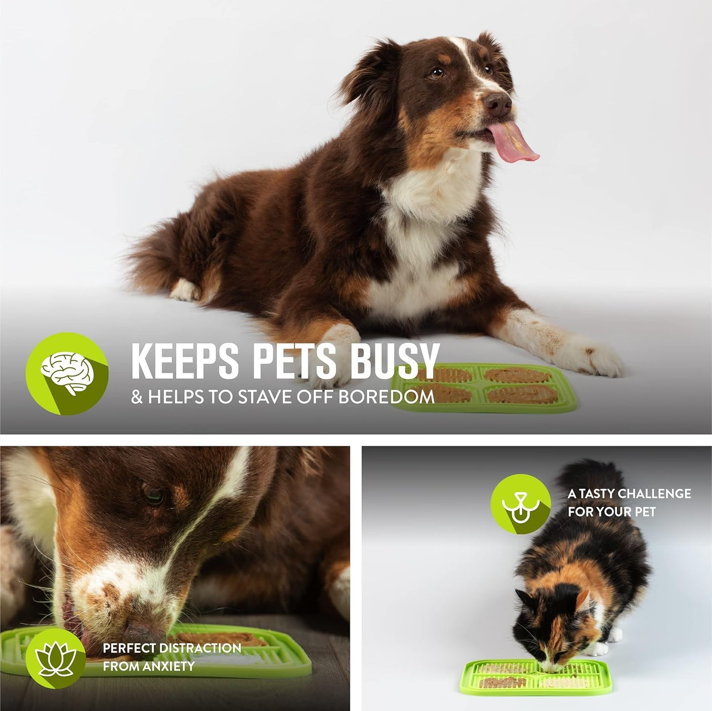 Hyper Pet IQ Treat Lick Mat for Dogs, Dog Slow Feeder & Cat Lick Mats | Great Alternative to Slow Feeder Bowls & Cat Feeders | Perfect Dog Licking Mat, Cats Puzzle & Enrichment Toys