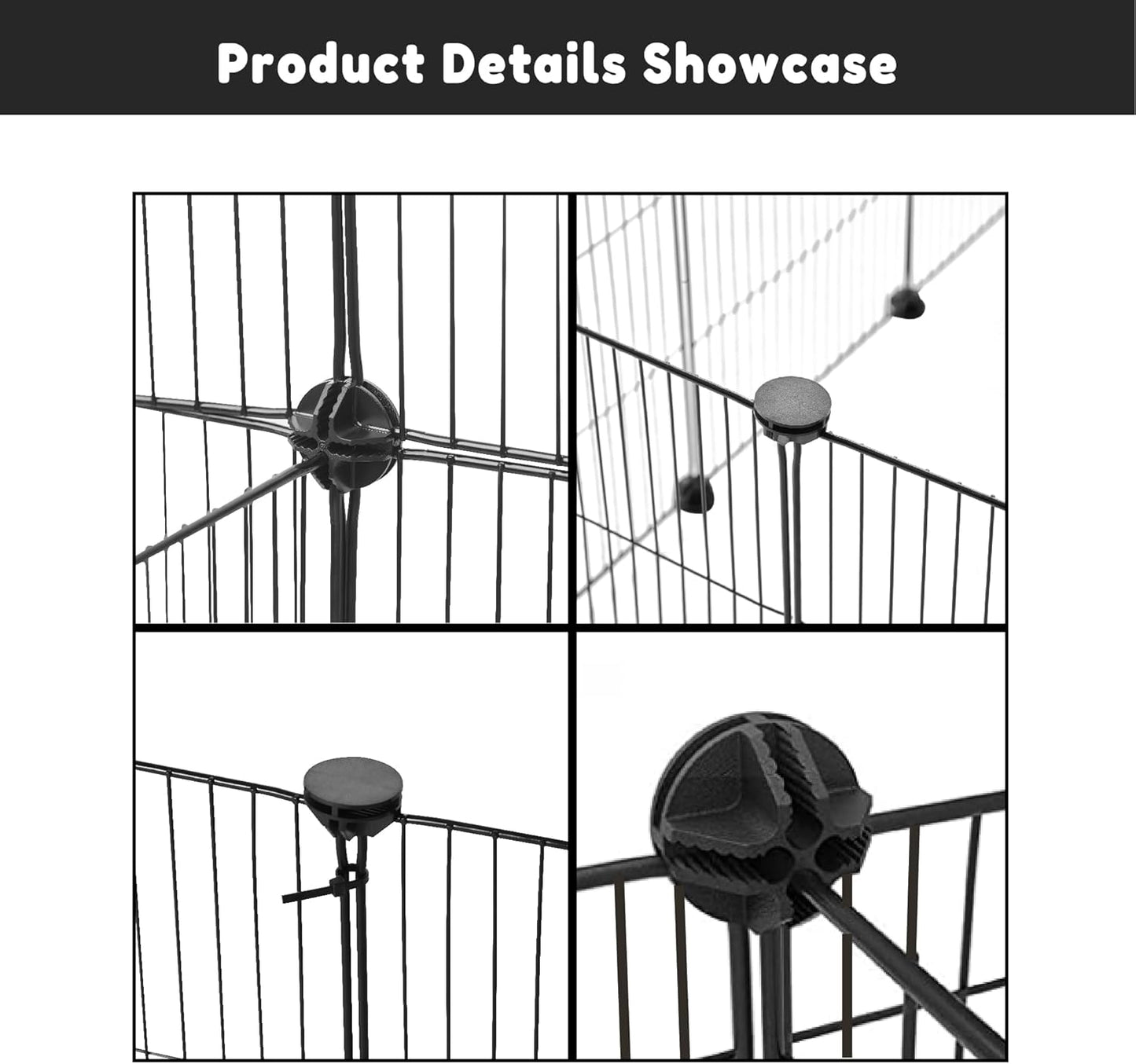 Allisandro Guinea Pig Cages Small Animal Playpen, Small Animal Cage for Indoor Outdoor Use, Portable Metal Wire Yard Fence for Guinea Pigs, Bunny, Turtle, Hamster, 12 Panels(13.8X13.8)