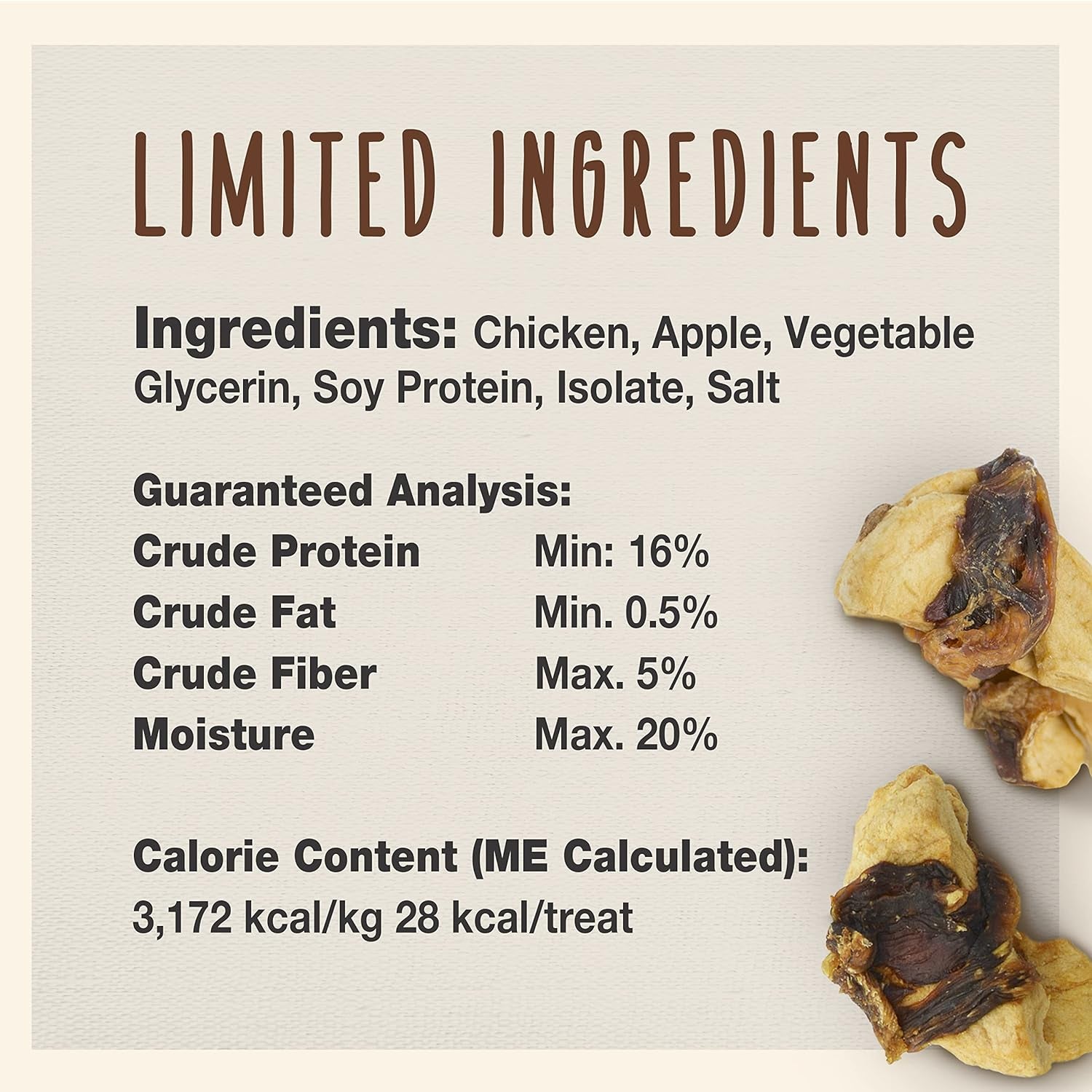Cadet Gourmet Chicken & Apple Wrapped Dog Treats Wraps - Healthy & Natural Chicken & Apple Dog Training Treats for Small & Large Dogs - Inspected & Tested in USA (28 Oz.)