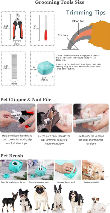 KONTY Pet Grooming Hammock, Durable Dog Hammock for Grooming, Dog Grooming Helper Cat/Dog/Pet Grooming Hammock (S(Legs Spacing: 5.1""-11.8"" / Max W: 55LB))
