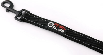 Primal Pet Gear Dog Leash 6Ft Long,Traffic Padded Two Handle,Heavy Duty,Reflective Double Handles Lead for Control Safety Training,Leashes for Large Dogs or Medium Dogs,Dual Handles Leads(Black)