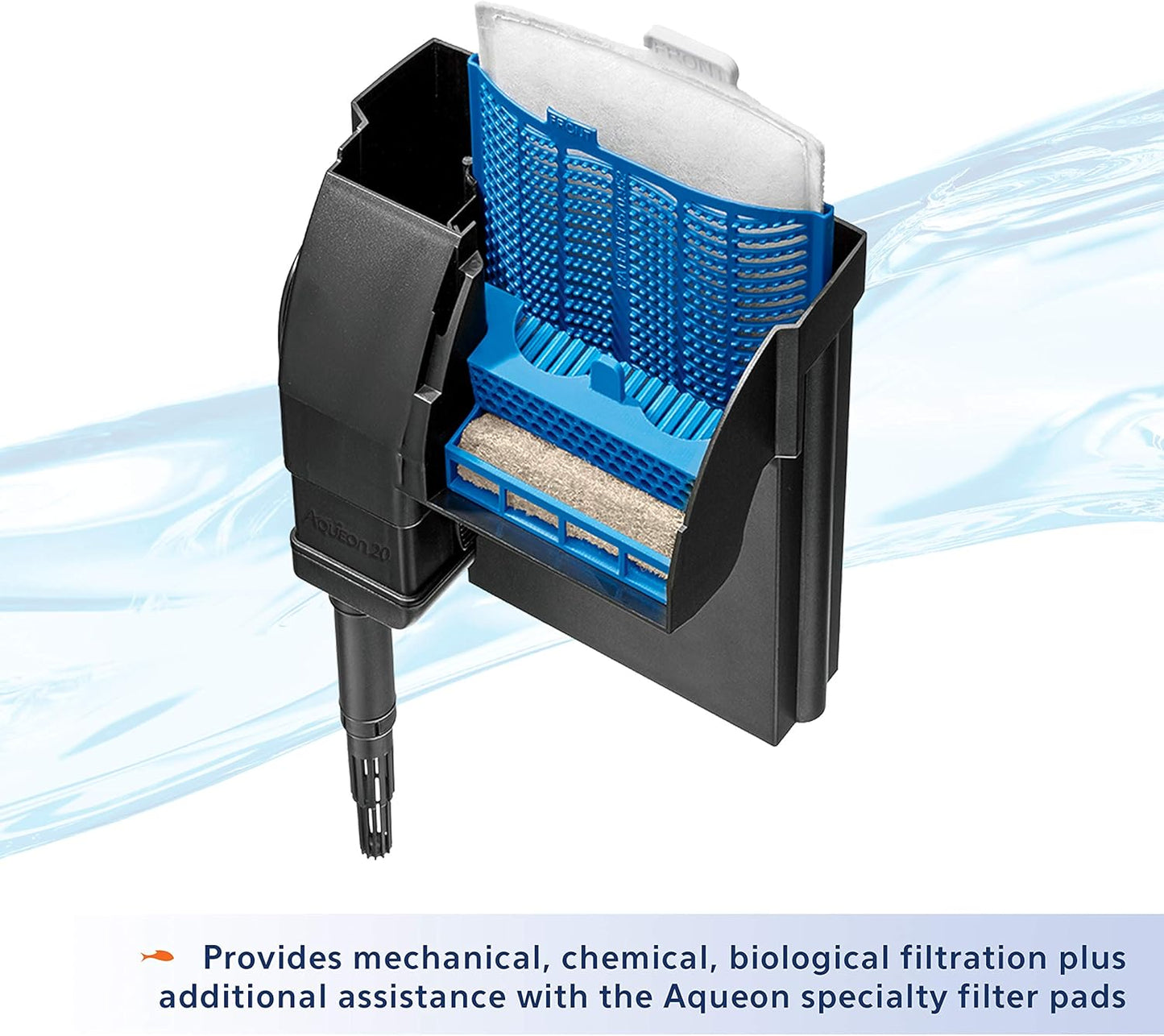 Aqueon Quietflow 20 LED PRO Aquarium Fish Tank Power Filter for up to 30 Gallon Aquariums