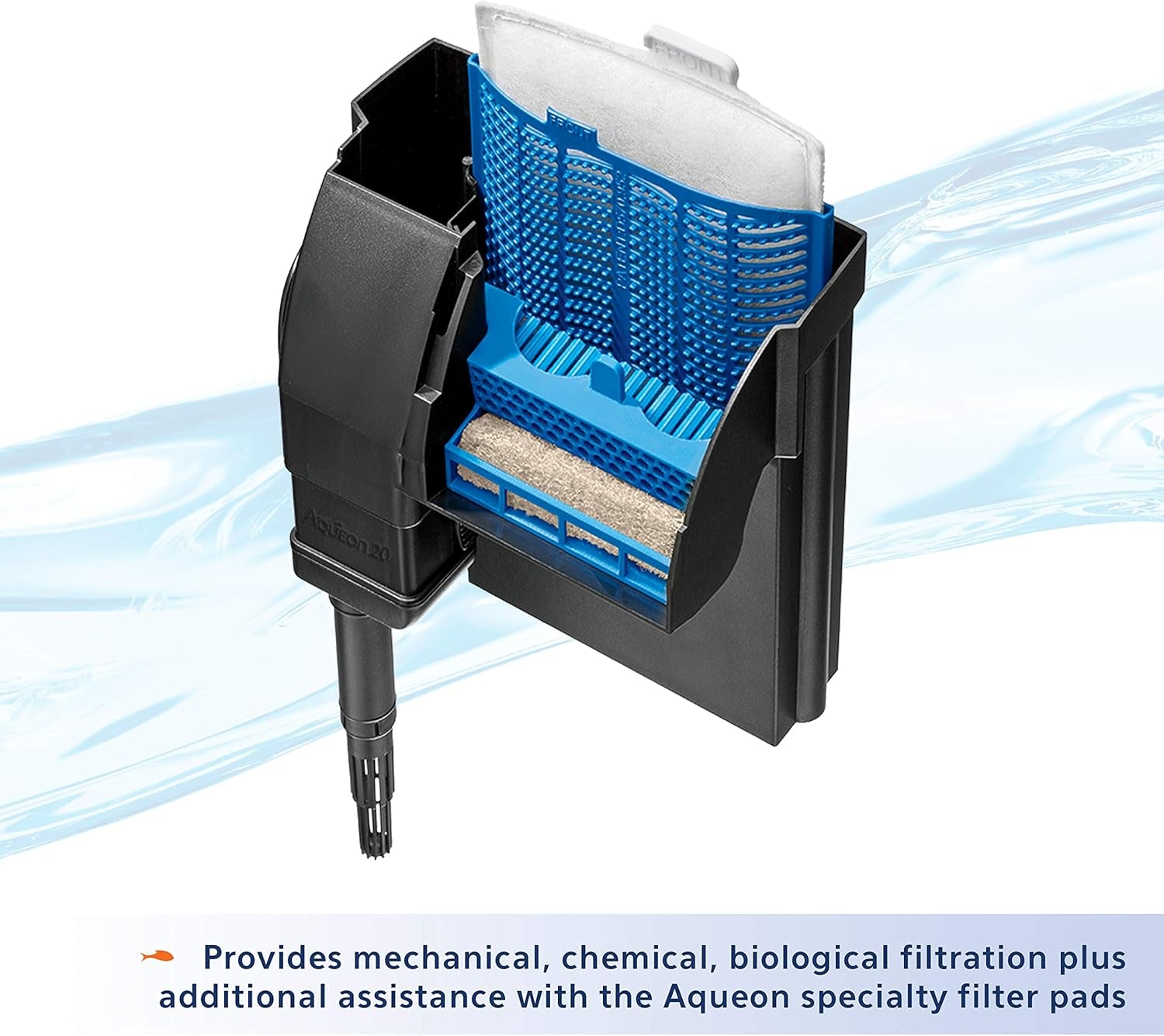 Aqueon Quietflow 20 LED PRO Aquarium Fish Tank Power Filter for up to 30 Gallon Aquariums