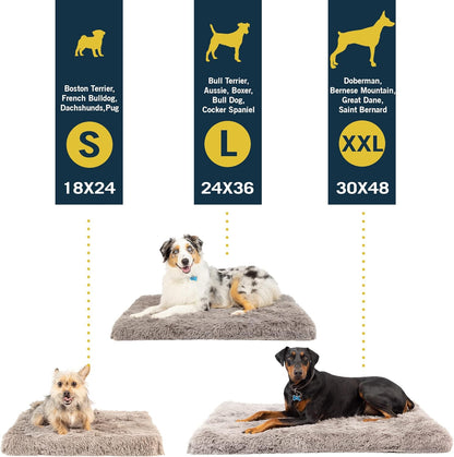Our Pets Long Plush Dog Mat, Dog Bed & Crate Mat (Extra Plush & Versatile Washable Dog Bed. Perfect Dog Crate Mat and Calming Dog Bed with Nonslip Bottom) XXL Measures 30" X 48"
