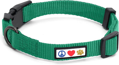 Pawtitas Dog Collar for Large Dogs Adjustable Dog Collar Heavy Duty Waterproof Collars for Dogs with Quick-Release Buckle - Lush Green Dog Collar for Large Breeds