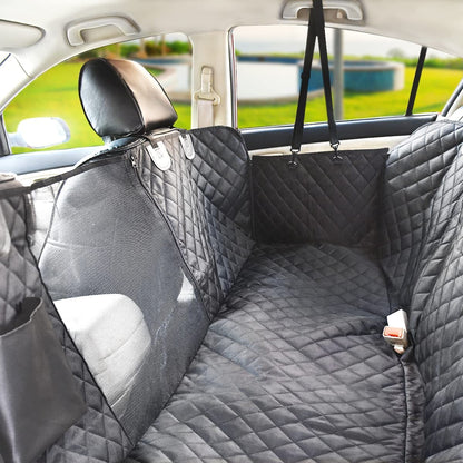 Vailge Dog Seat Cover for Back Seat, 100% Waterproof with Mesh Window, Scratch Prevent Anti-Slip Dog Car Hammock, Standard