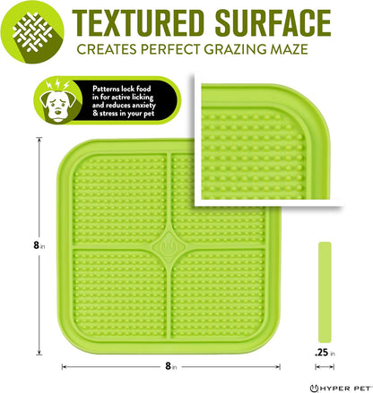 Hyper Pet IQ Treat Lick Mat for Dogs, Dog Slow Feeder & Cat Lick Mats | Great Alternative to Slow Feeder Bowls & Cat Feeders | Perfect Dog Licking Mat, Cats Puzzle & Enrichment Toys